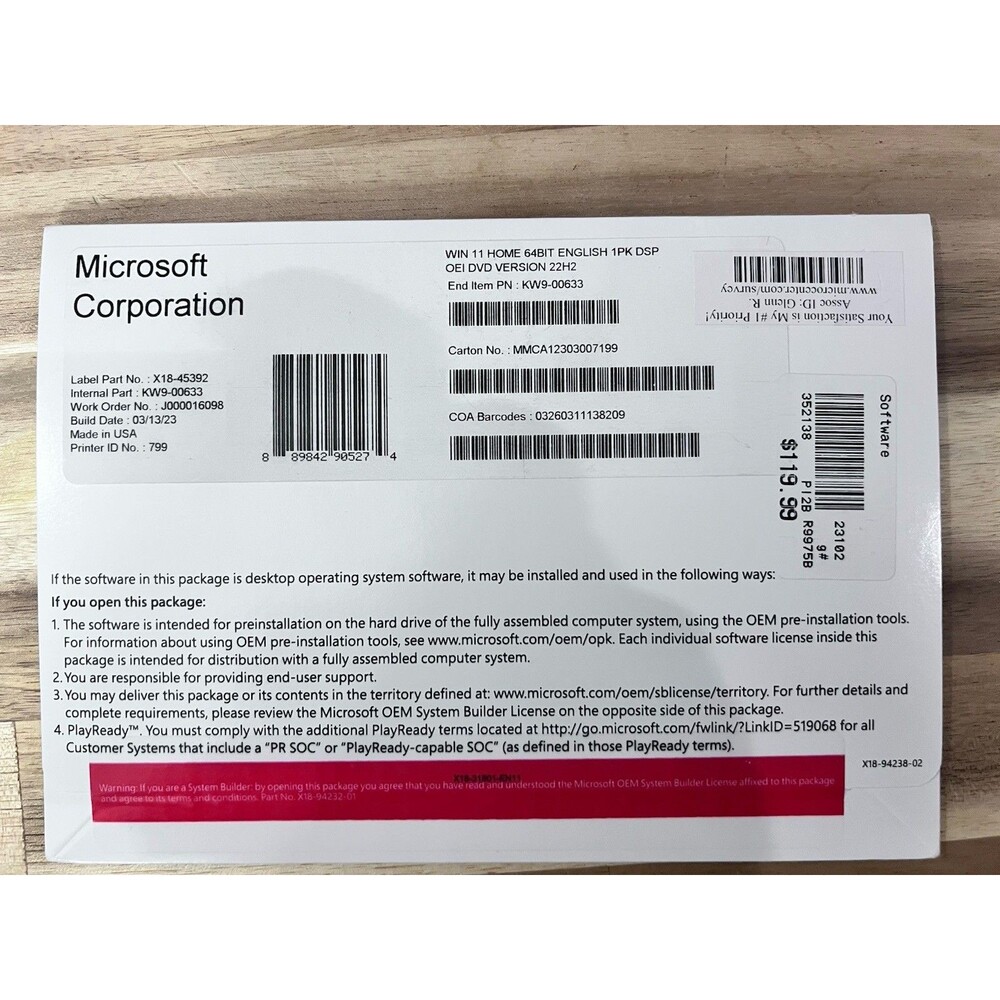 Windows‎ 11 Home 64 Bit (Standard License)